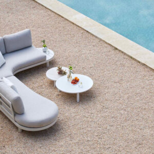 Salotto da Giardino Angolare di Lusso in Alluminio ALBA | Set da Esterno Premium con Tavolini
