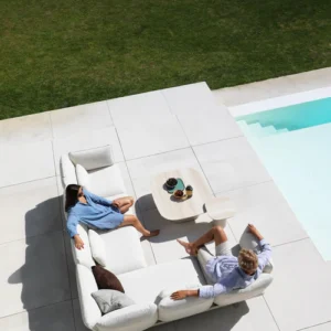 Salotto da Giardino Angolare Modulare in Alluminio CAMILLE | Set Lounge Premium 6 Posti