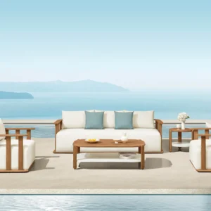 Salotto da Giardino in Teak Massello ROMA – Set Lounge Premium 5 Posti