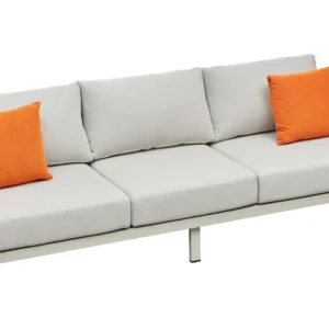 Salotto da Giardino VISCOUNTI 5 Posti in Alluminio e Teak | Design Lusso